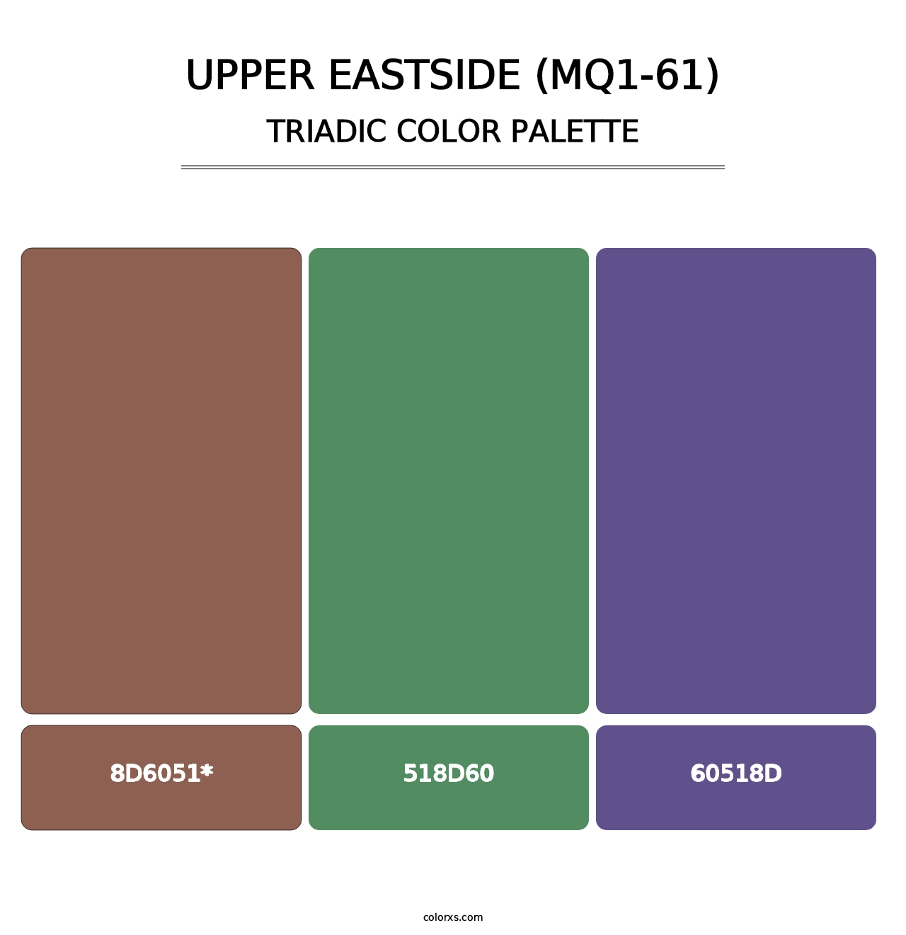 Upper Eastside (MQ1-61) - Triadic Color Palette