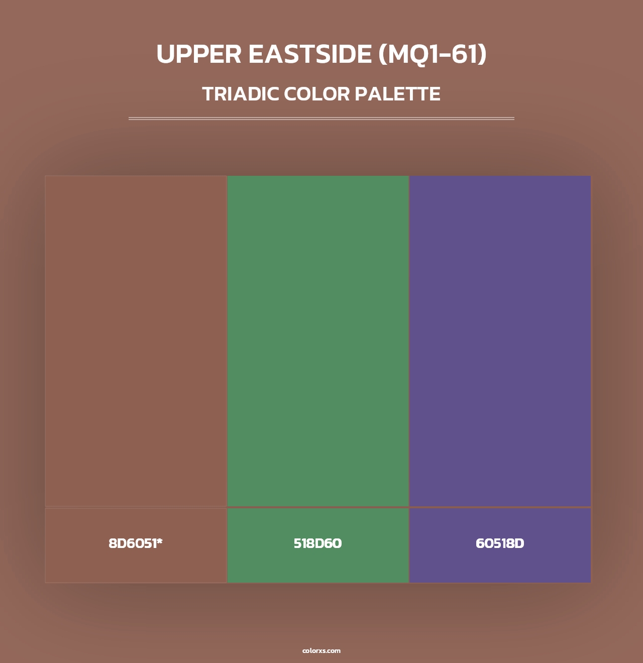 Upper Eastside (MQ1-61) - Triadic Color Palette