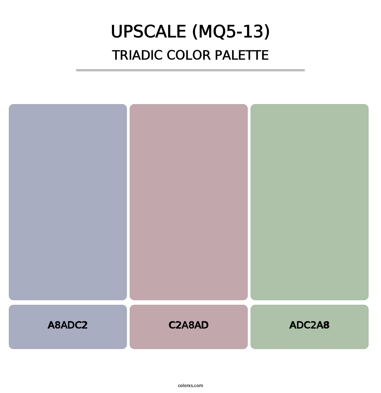 Upscale (MQ5-13) - Triadic Color Palette