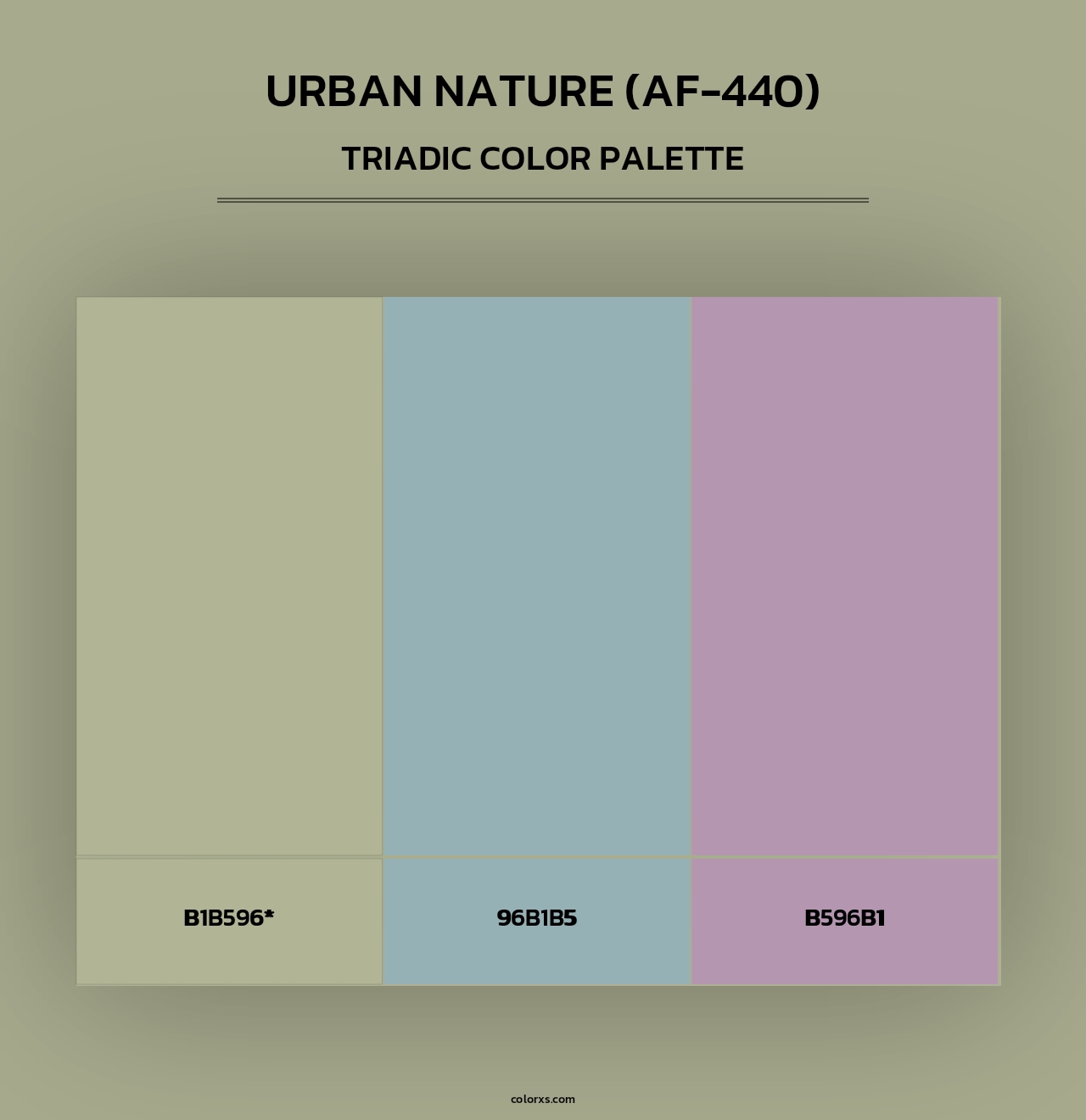 Urban Nature (AF-440) - Triadic Color Palette