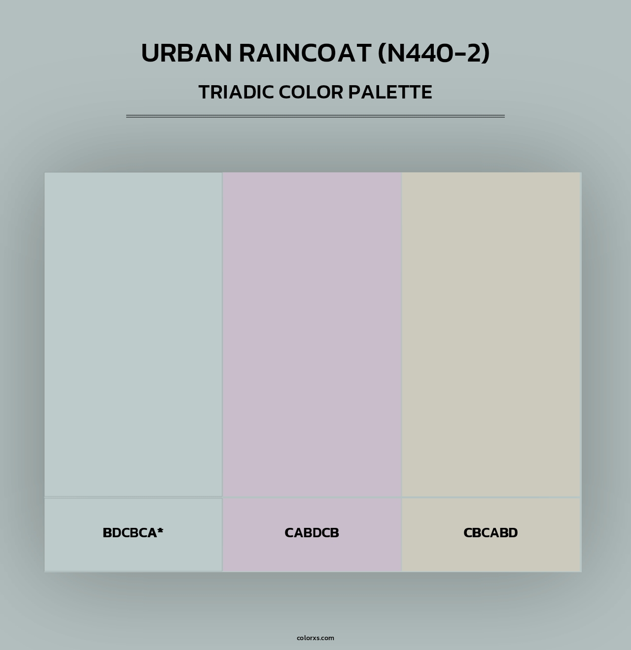Urban Raincoat (N440-2) - Triadic Color Palette