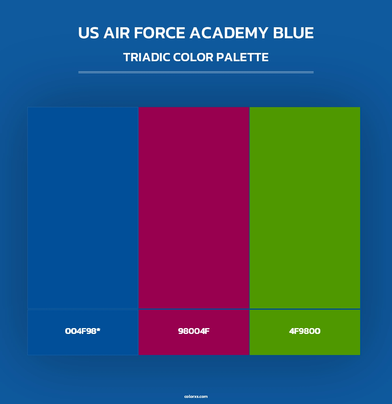 US Air Force Academy Blue - Triadic Color Palette