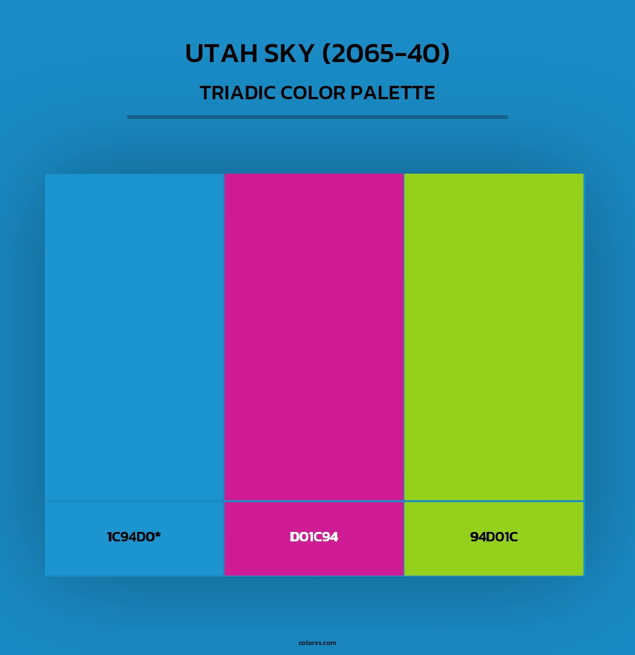 Utah Sky (2065-40) - Triadic Color Palette