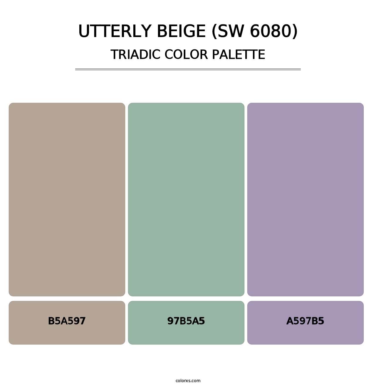 Utterly Beige (SW 6080) - Triadic Color Palette