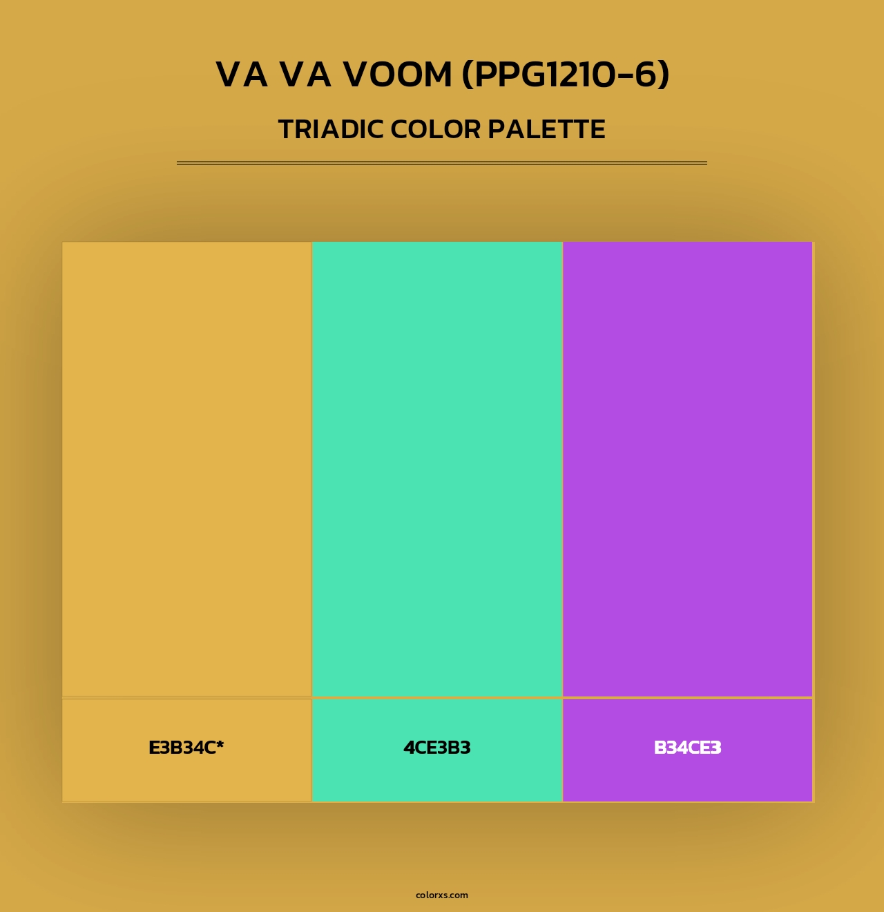 Va Va Voom (PPG1210-6) - Triadic Color Palette