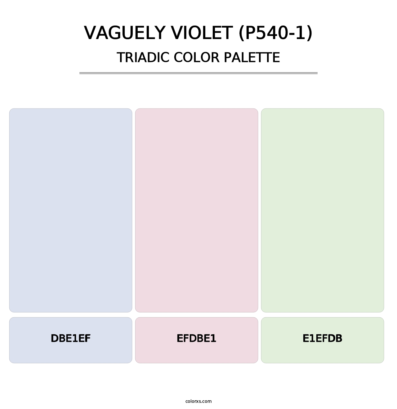 Vaguely Violet (P540-1) - Triadic Color Palette
