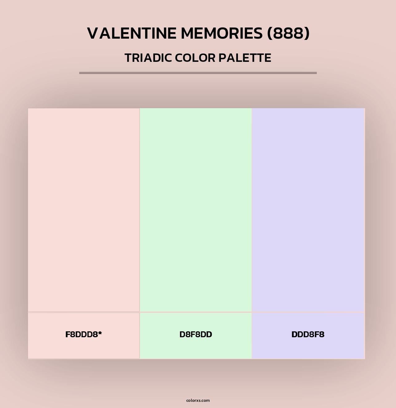 Valentine Memories (888) - Triadic Color Palette