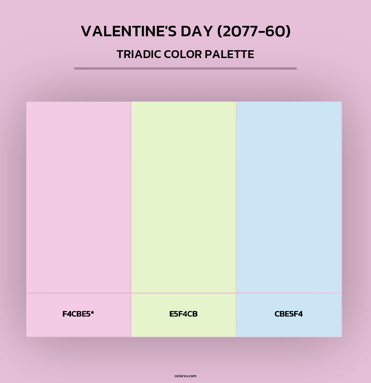 Valentine's Day (2077-60) - Triadic Color Palette