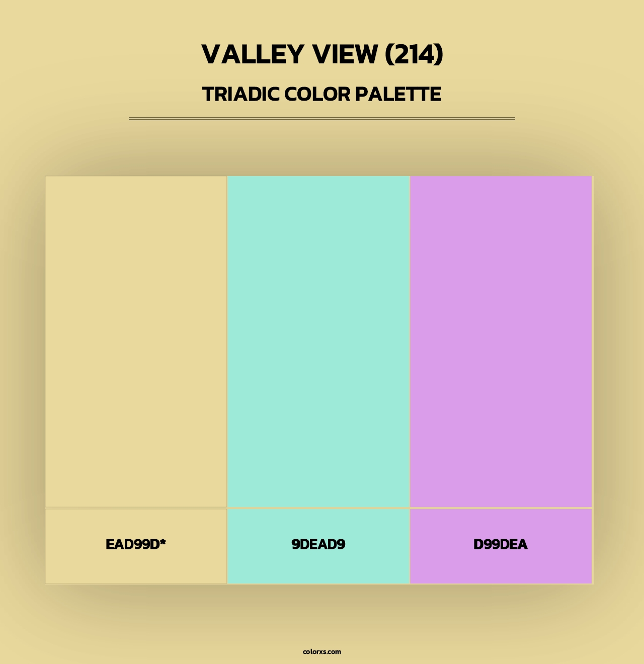 Valley View (214) - Triadic Color Palette