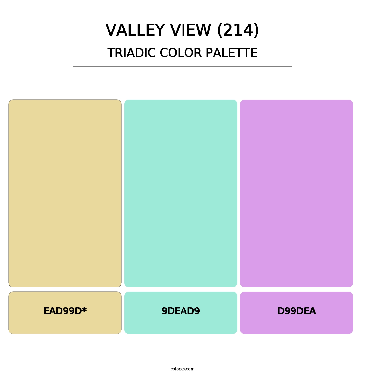 Valley View (214) - Triadic Color Palette