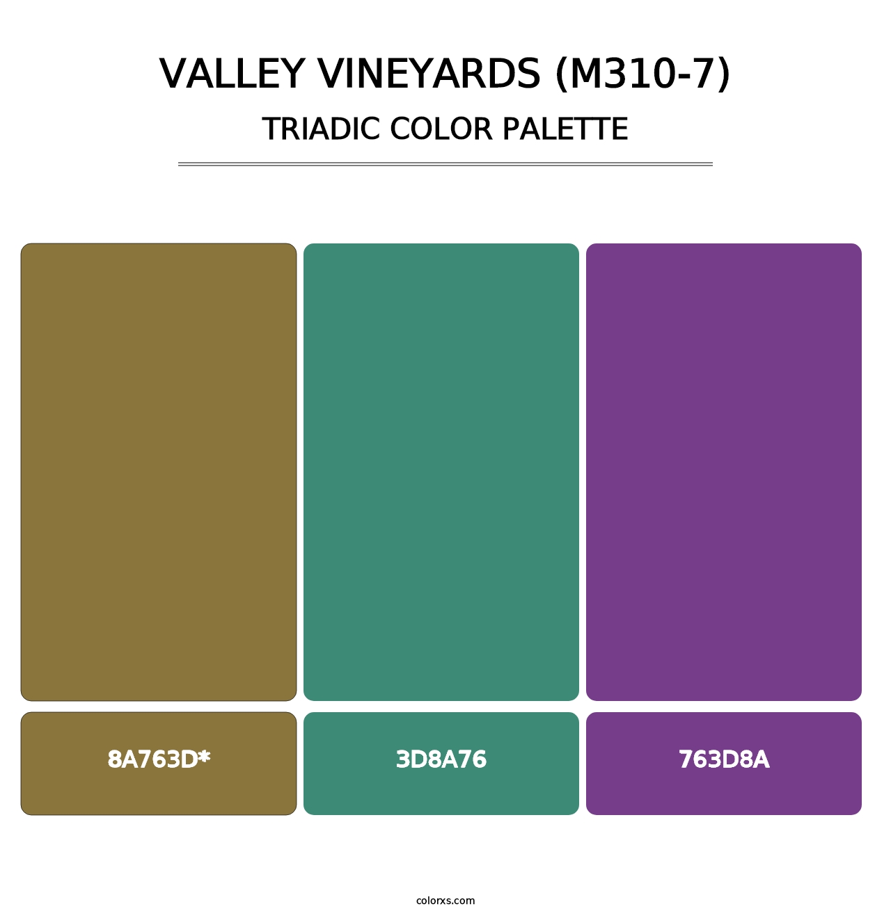 Valley Vineyards (M310-7) - Triadic Color Palette