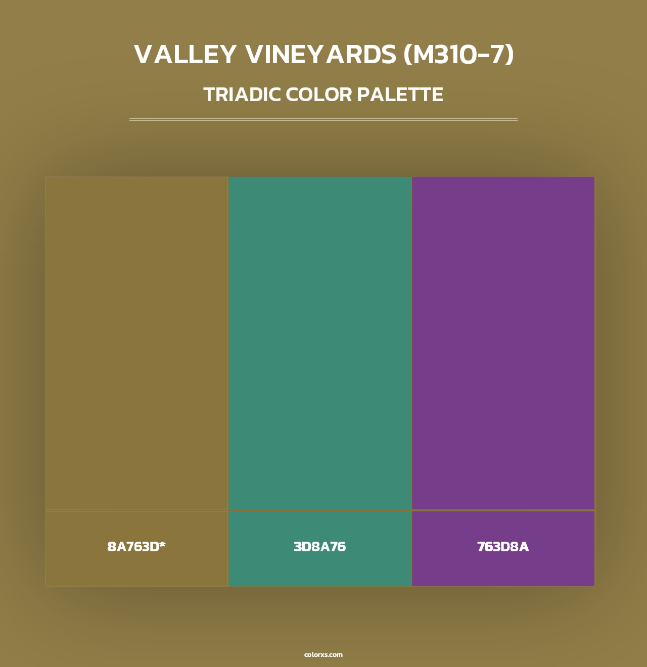 Valley Vineyards (M310-7) - Triadic Color Palette