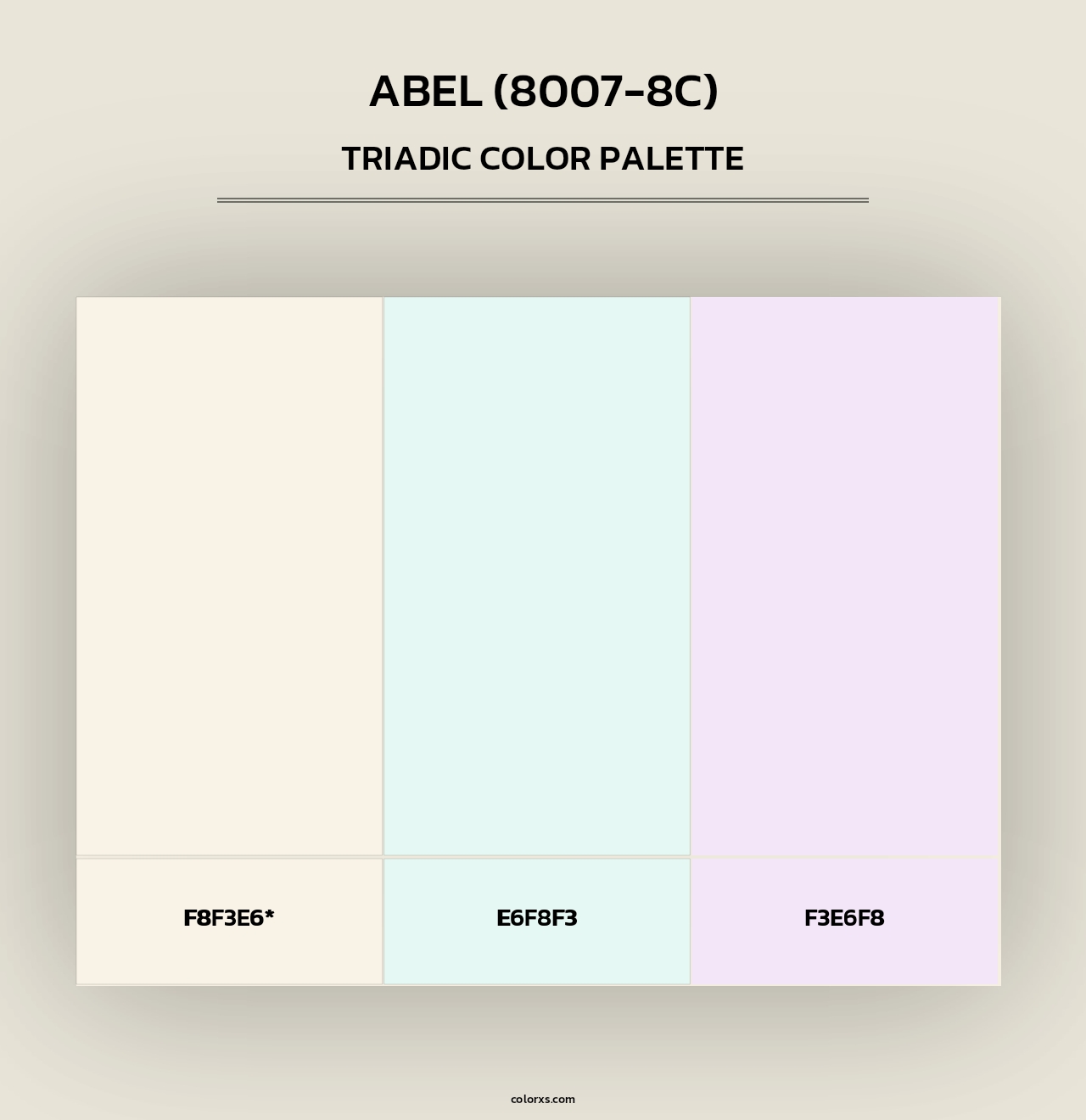 Abel (8007-8C) - Triadic Color Palette