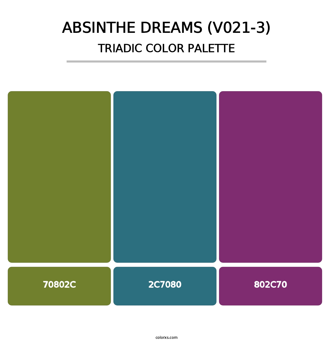 Absinthe Dreams (V021-3) - Triadic Color Palette