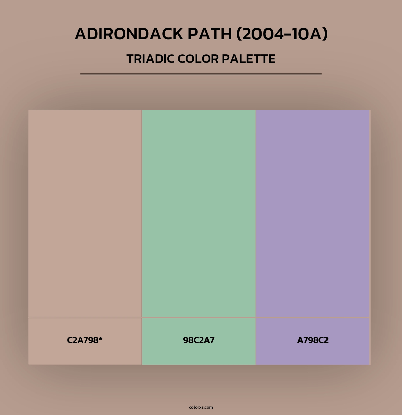 Adirondack Path (2004-10A) - Triadic Color Palette