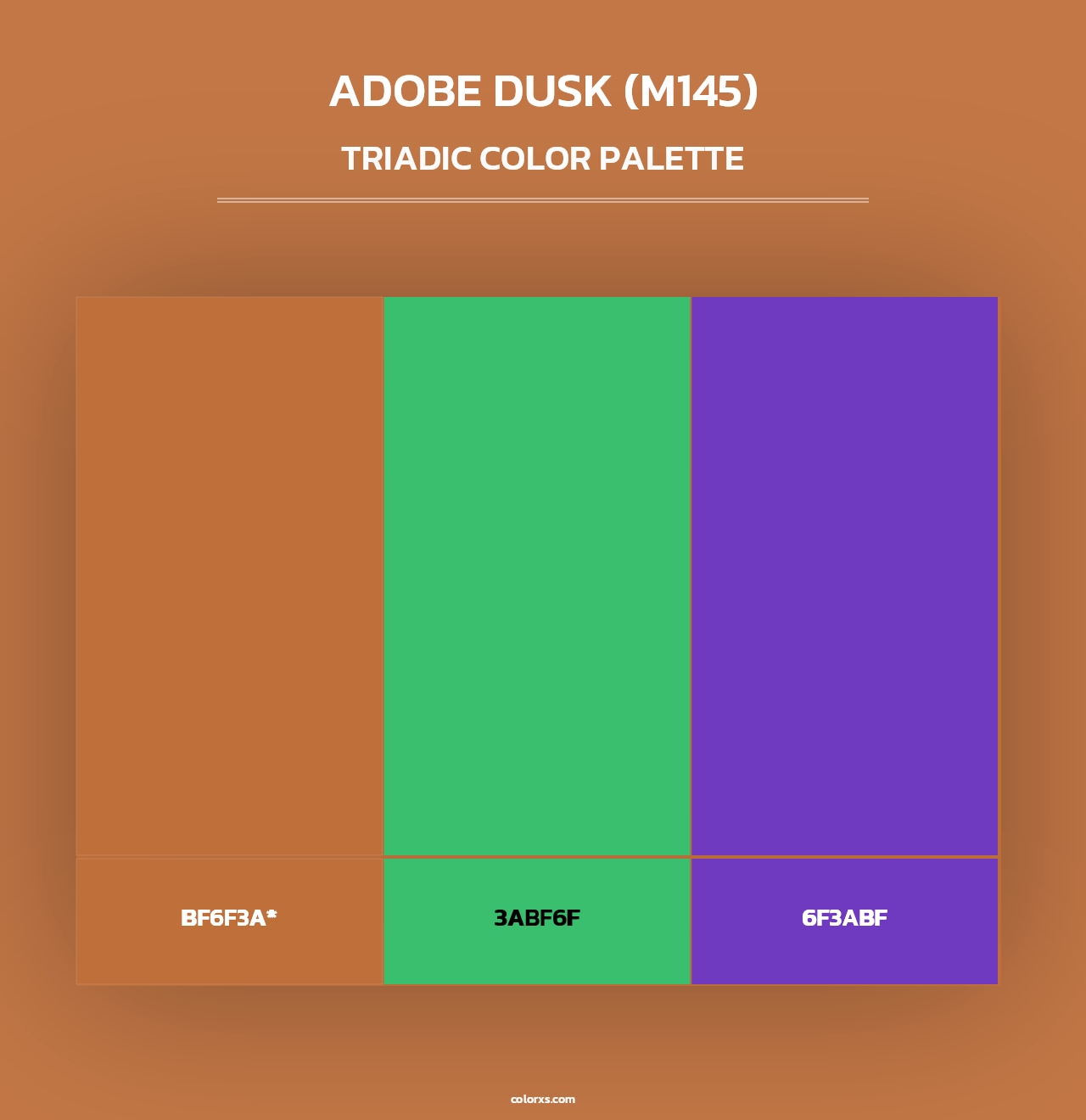 Adobe Dusk (M145) - Triadic Color Palette
