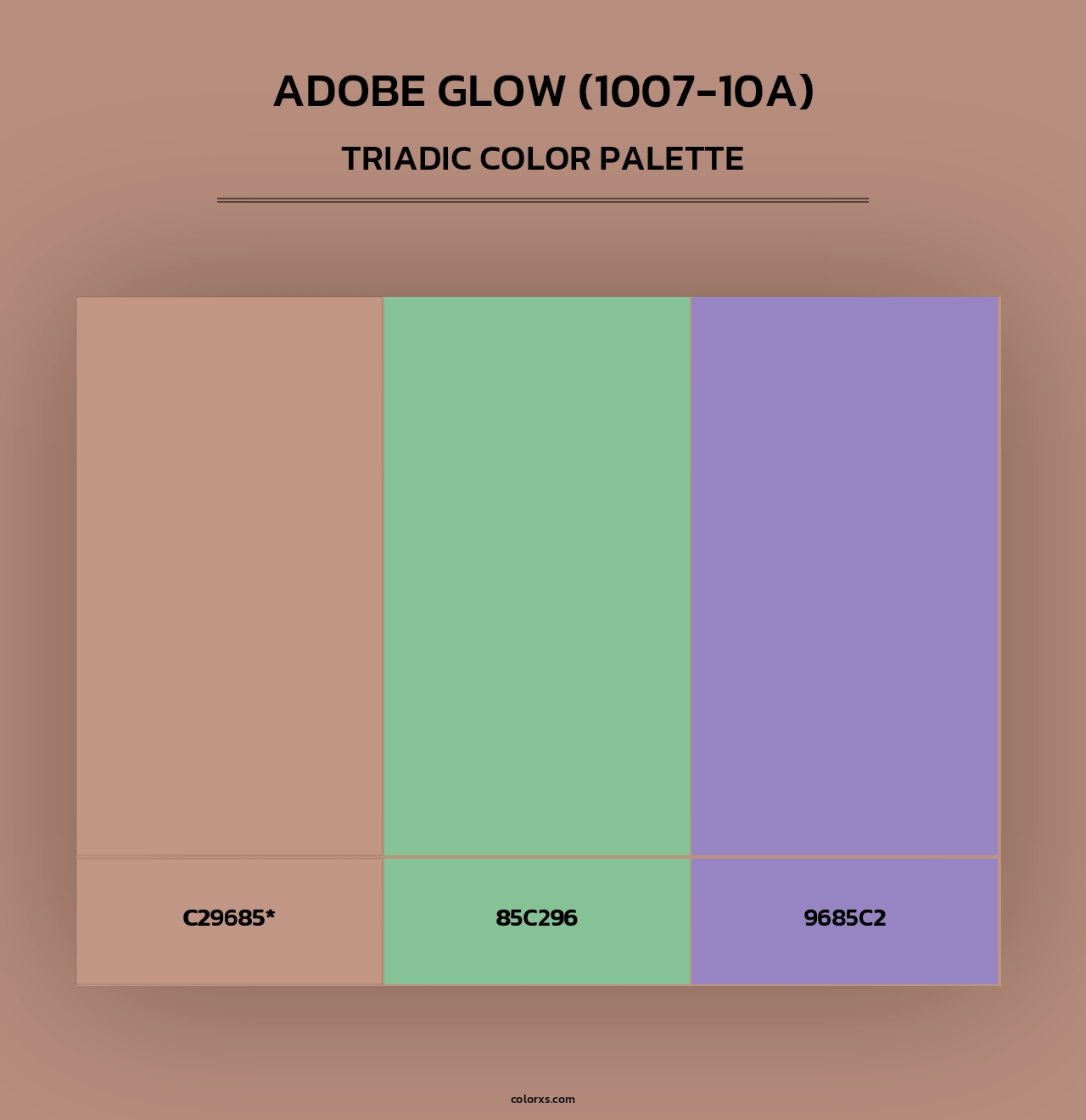 Adobe Glow (1007-10A) - Triadic Color Palette