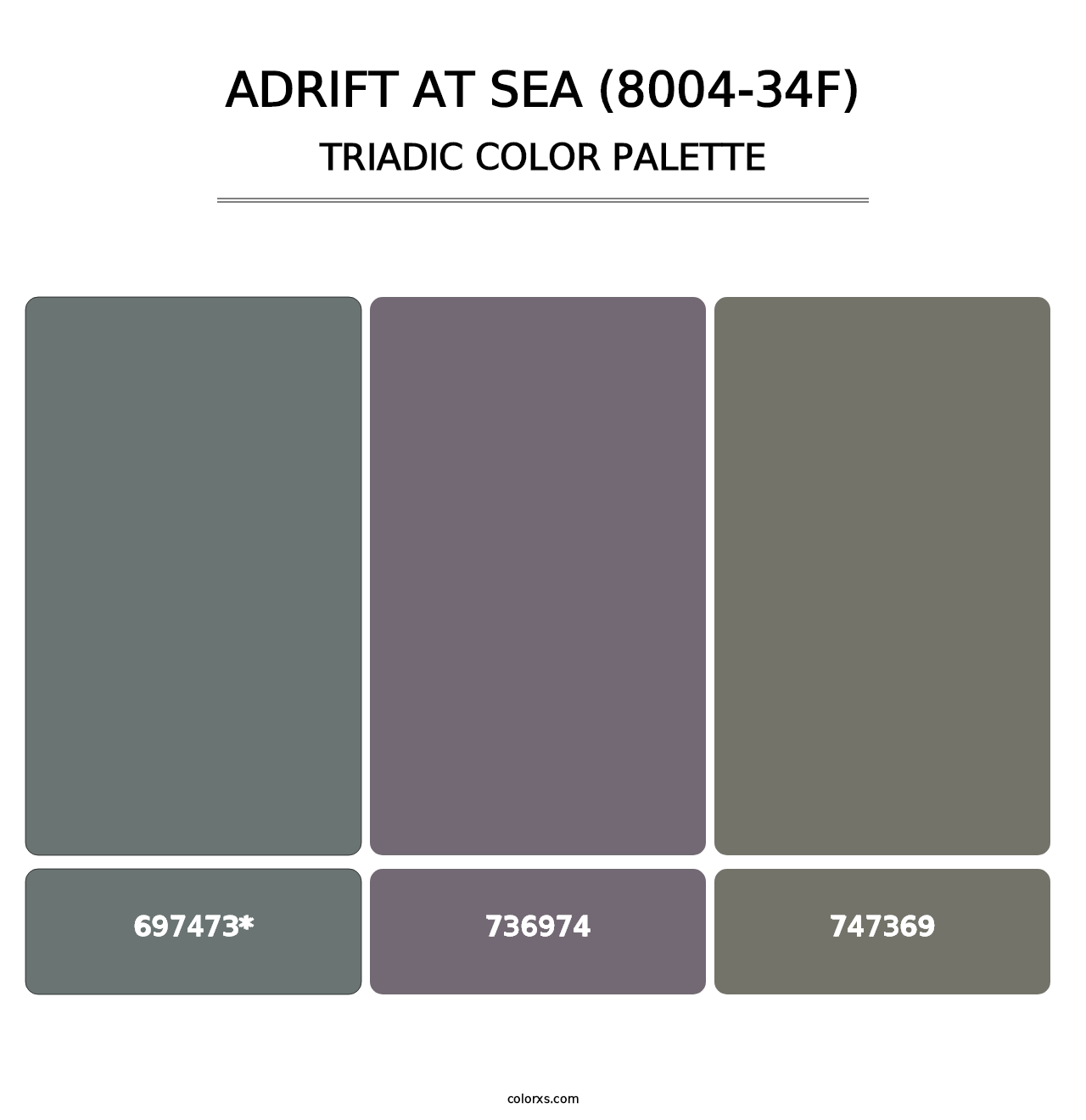 Adrift at Sea (8004-34F) - Triadic Color Palette