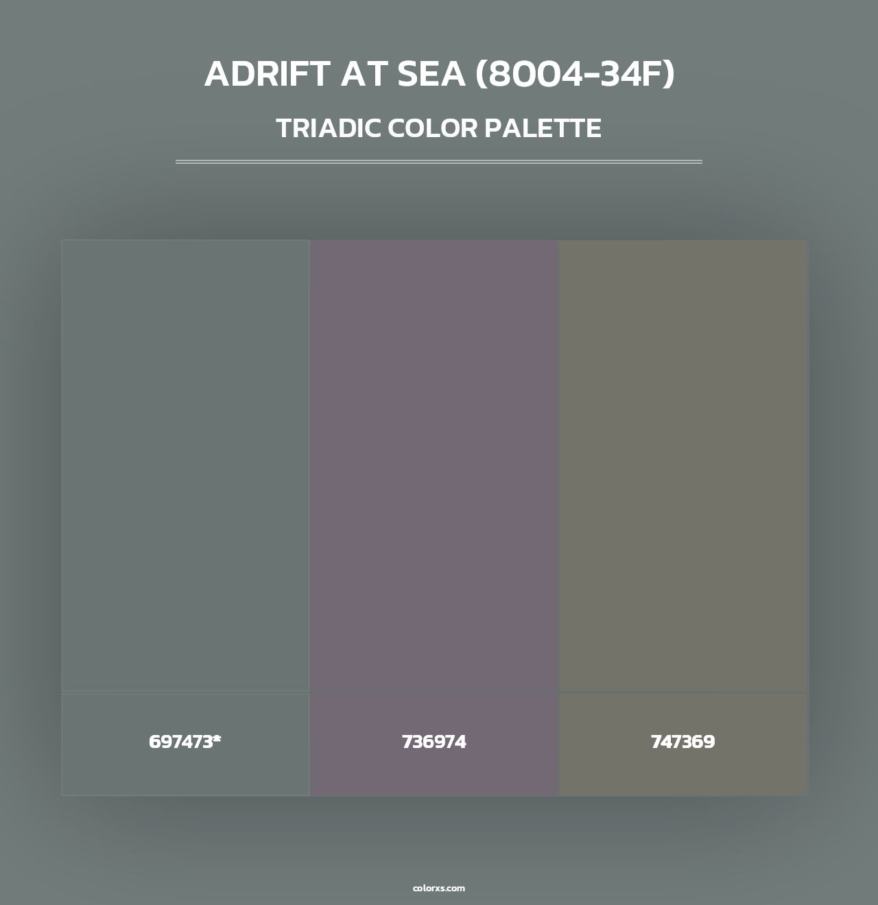 Adrift at Sea (8004-34F) - Triadic Color Palette