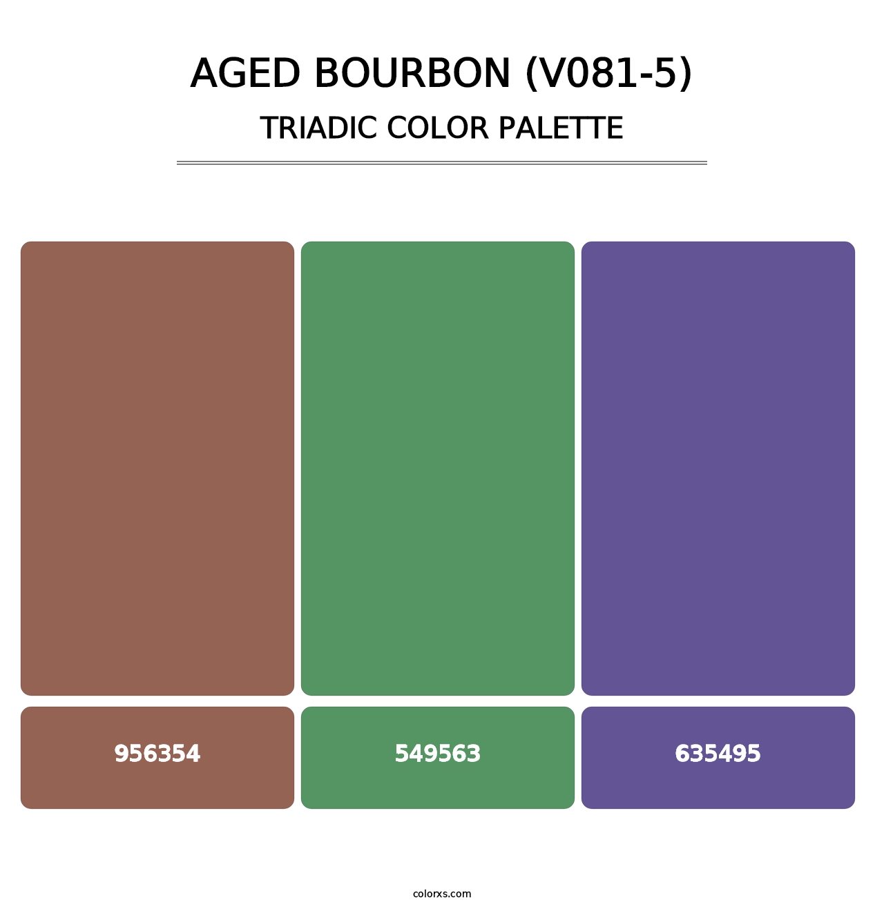 Aged Bourbon (V081-5) - Triadic Color Palette