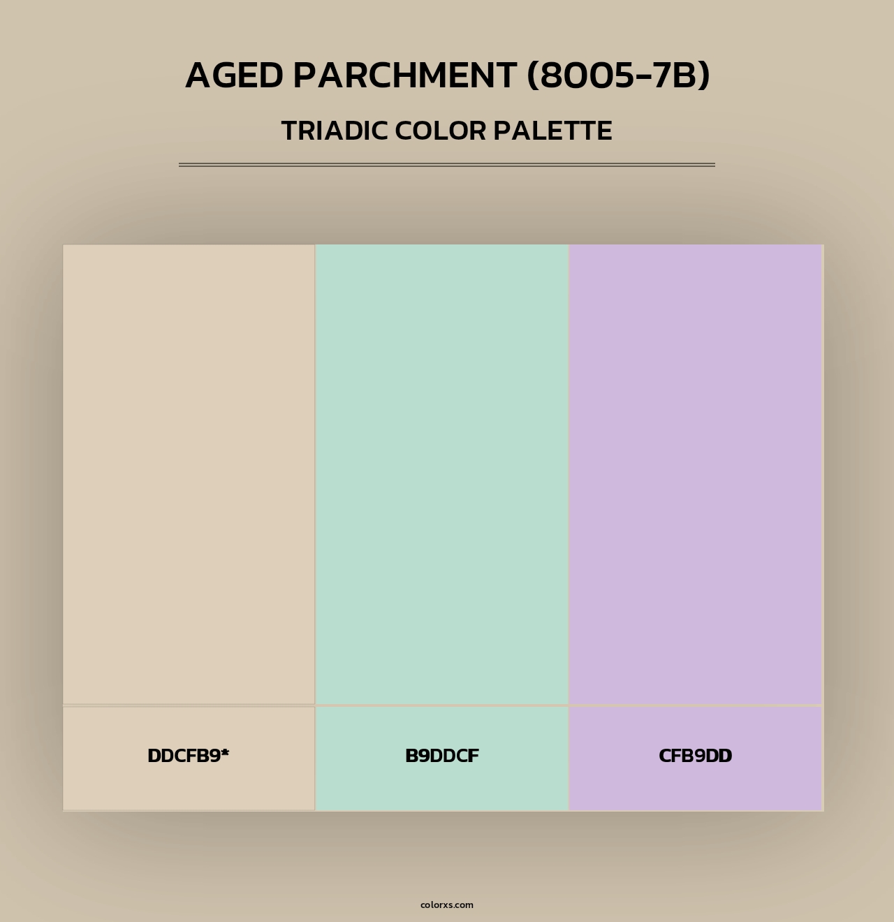 Aged Parchment (8005-7B) - Triadic Color Palette