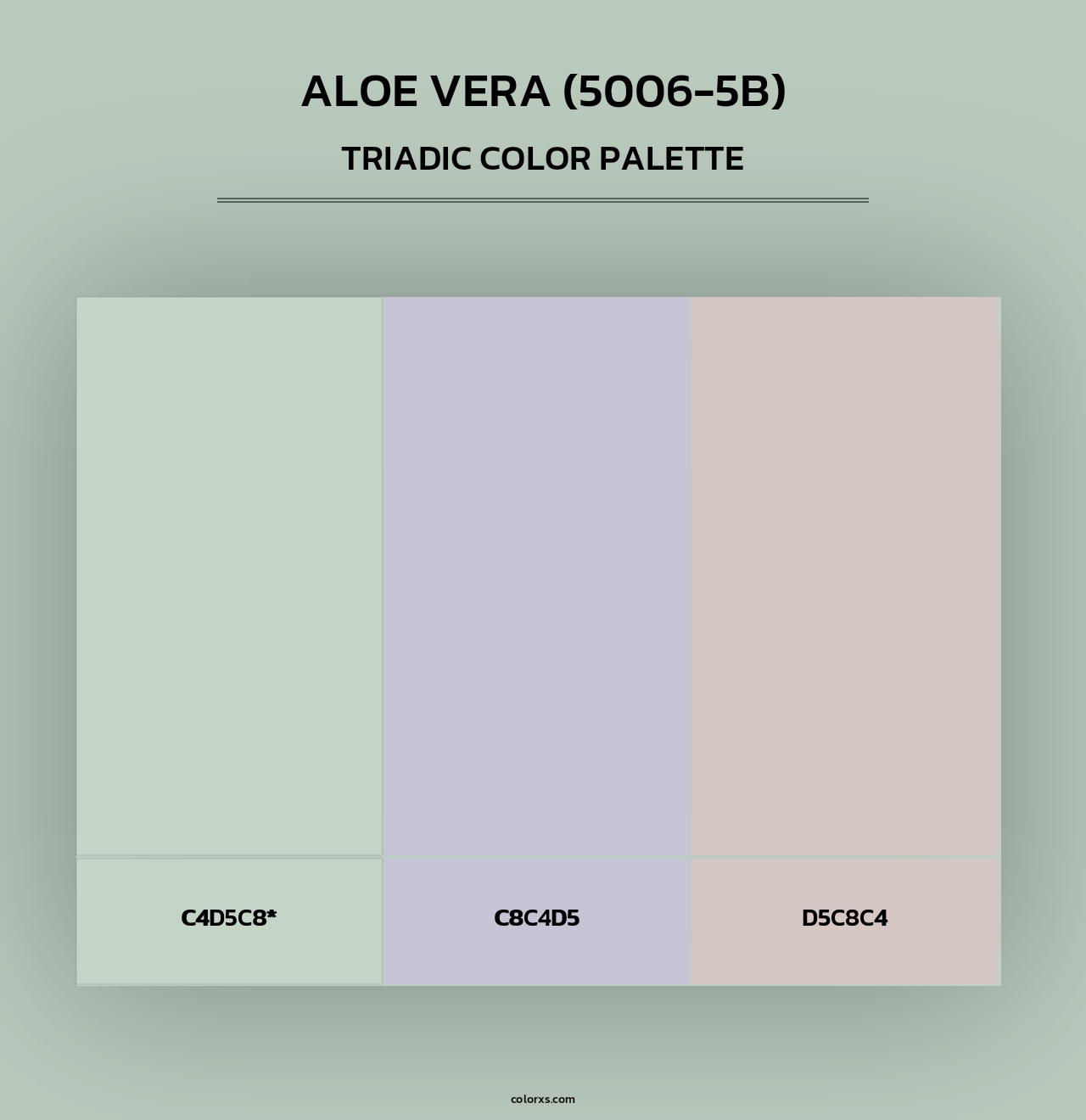 Aloe Vera (5006-5B) - Triadic Color Palette