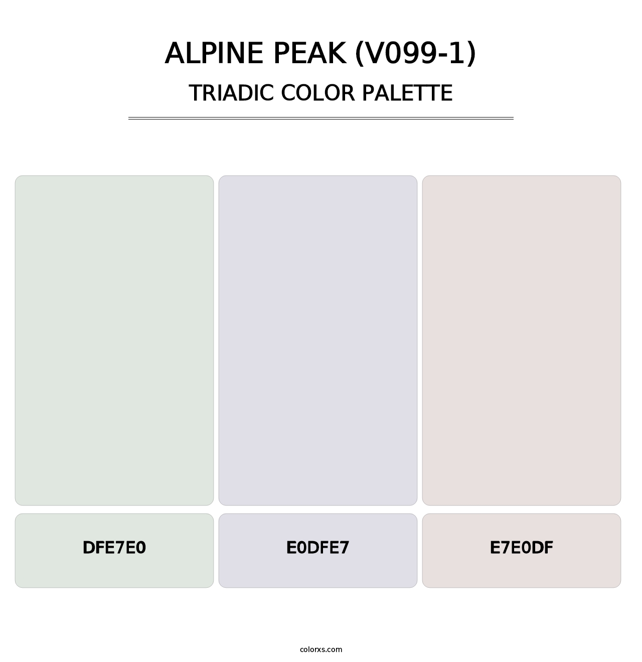 Alpine Peak (V099-1) - Triadic Color Palette