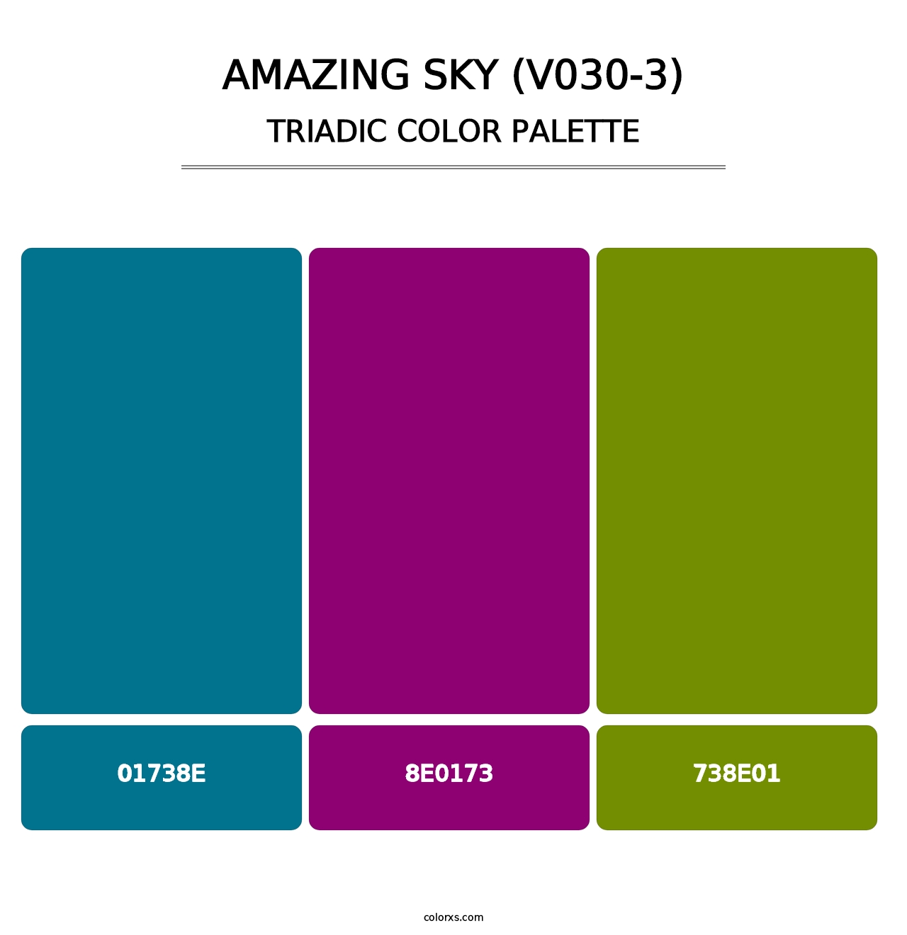 Amazing Sky (V030-3) - Triadic Color Palette