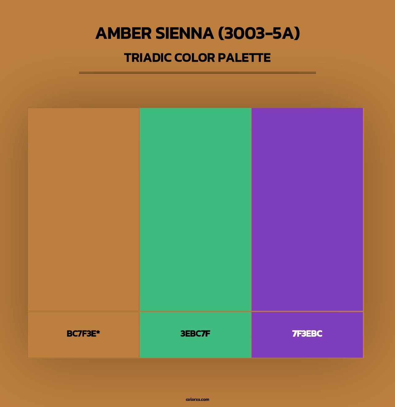 Amber Sienna (3003-5A) - Triadic Color Palette