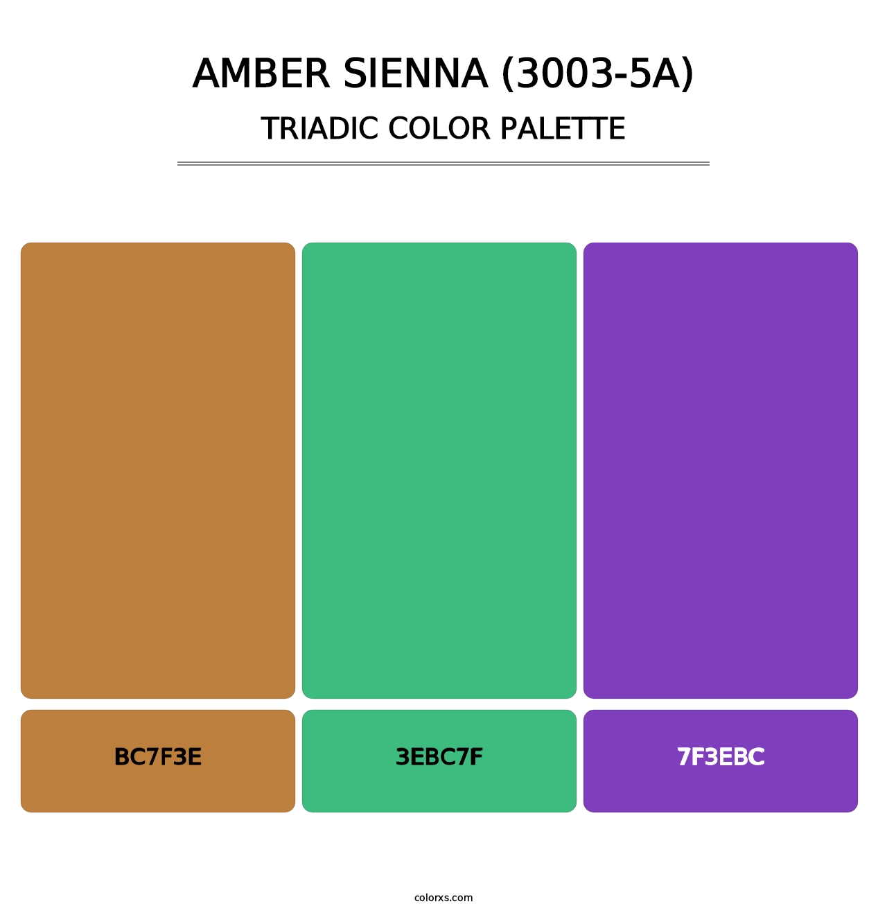 Amber Sienna (3003-5A) - Triadic Color Palette