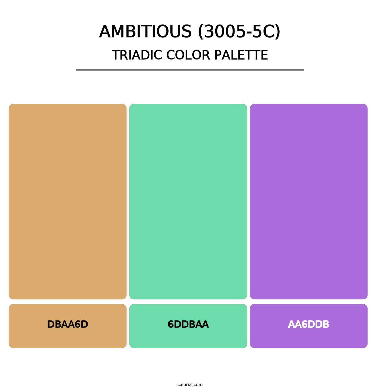 Ambitious (3005-5C) - Triadic Color Palette