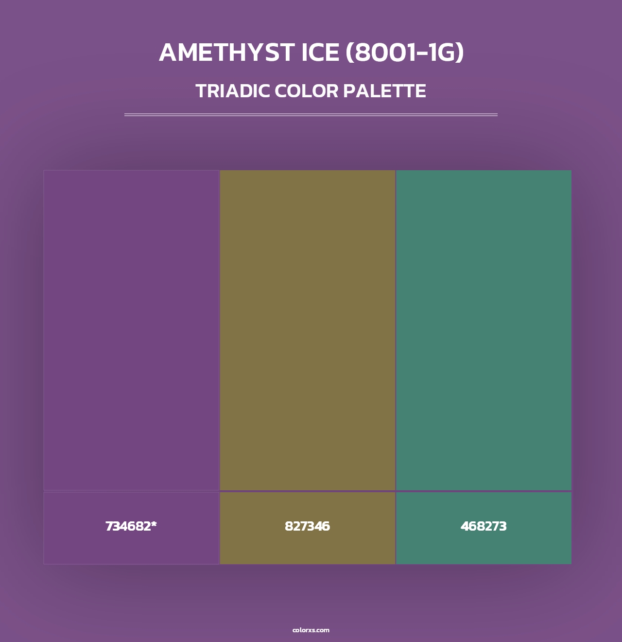 Amethyst Ice (8001-1G) - Triadic Color Palette