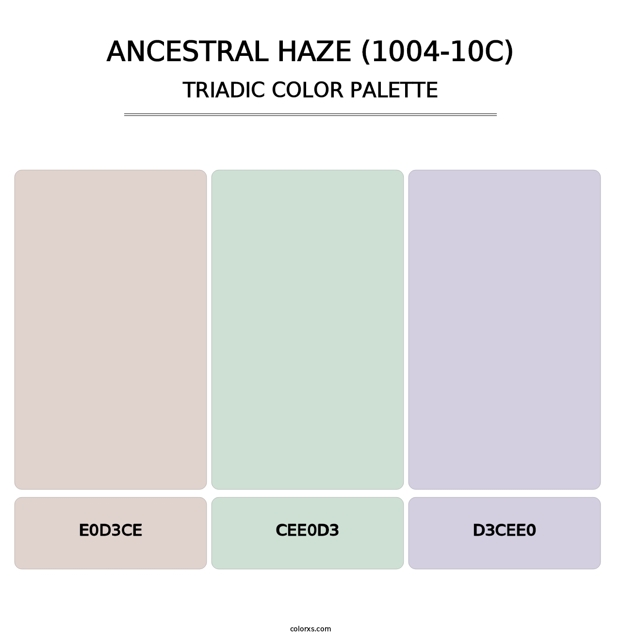 Ancestral Haze (1004-10C) - Triadic Color Palette