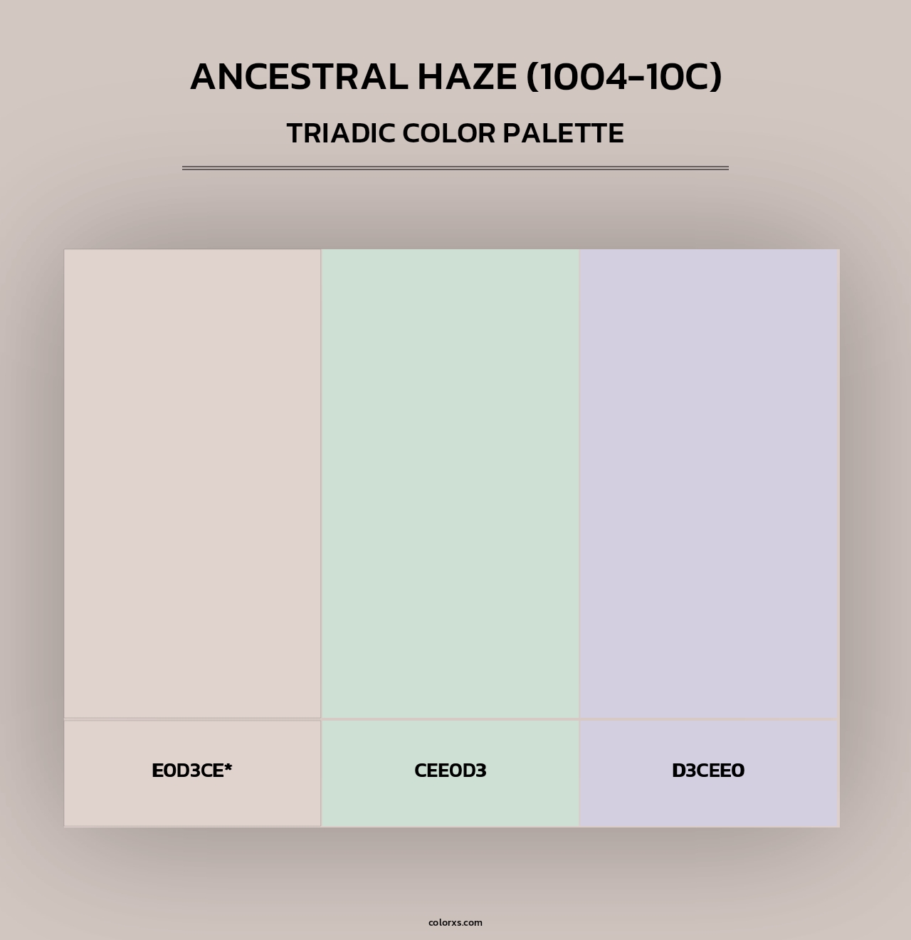 Ancestral Haze (1004-10C) - Triadic Color Palette
