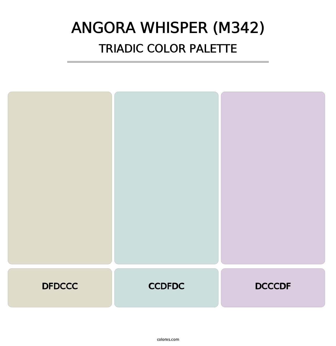 Angora Whisper (M342) - Triadic Color Palette