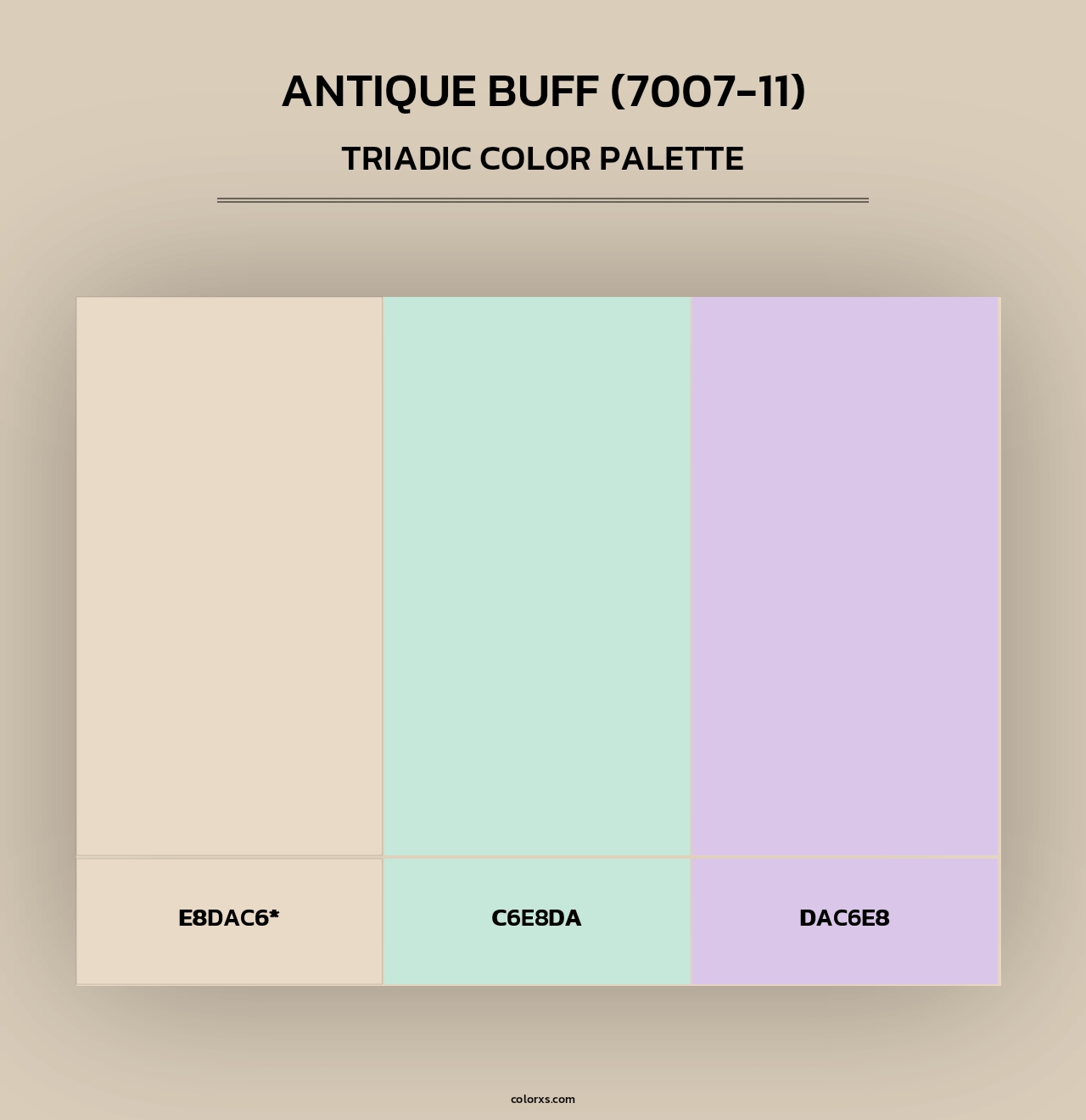 Antique Buff (7007-11) - Triadic Color Palette