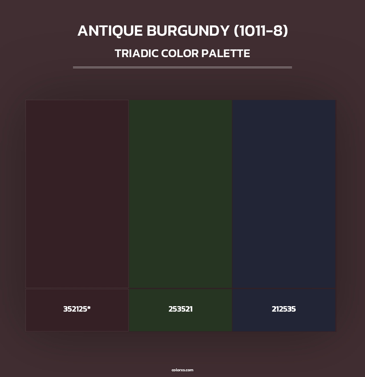 Antique Burgundy (1011-8) - Triadic Color Palette
