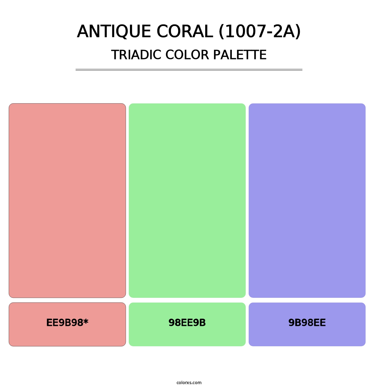 Antique Coral (1007-2A) - Triadic Color Palette