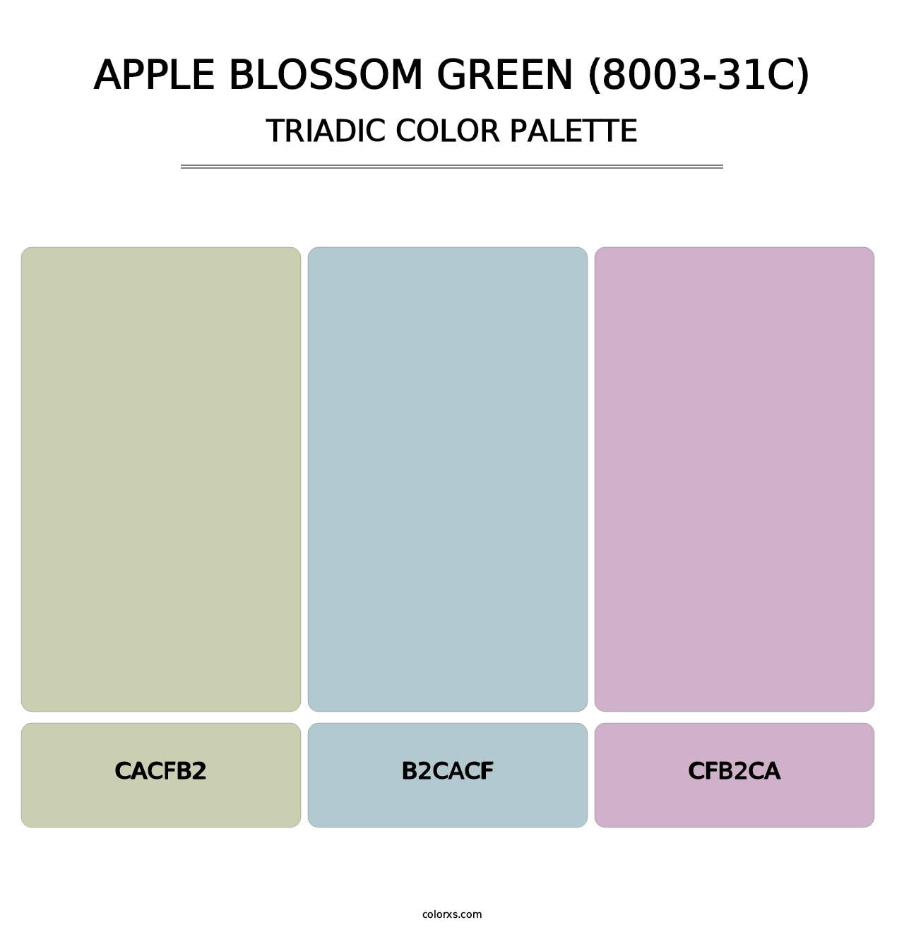 Apple Blossom Green (8003-31C) - Triadic Color Palette