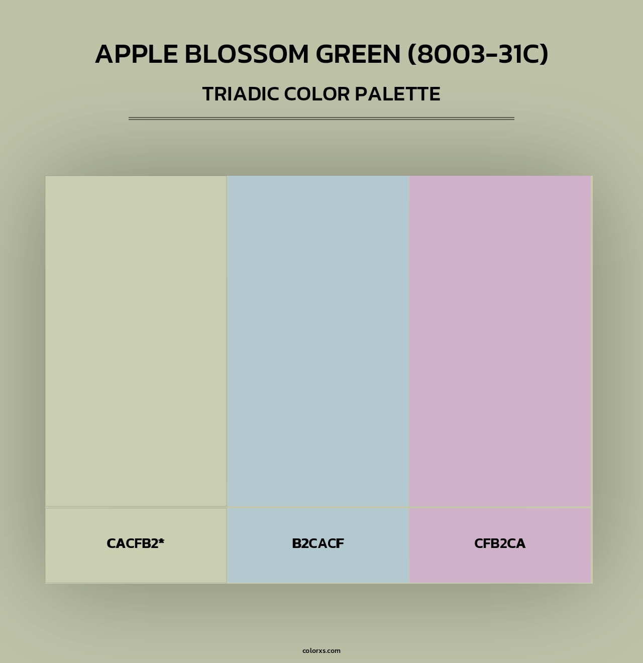 Apple Blossom Green (8003-31C) - Triadic Color Palette