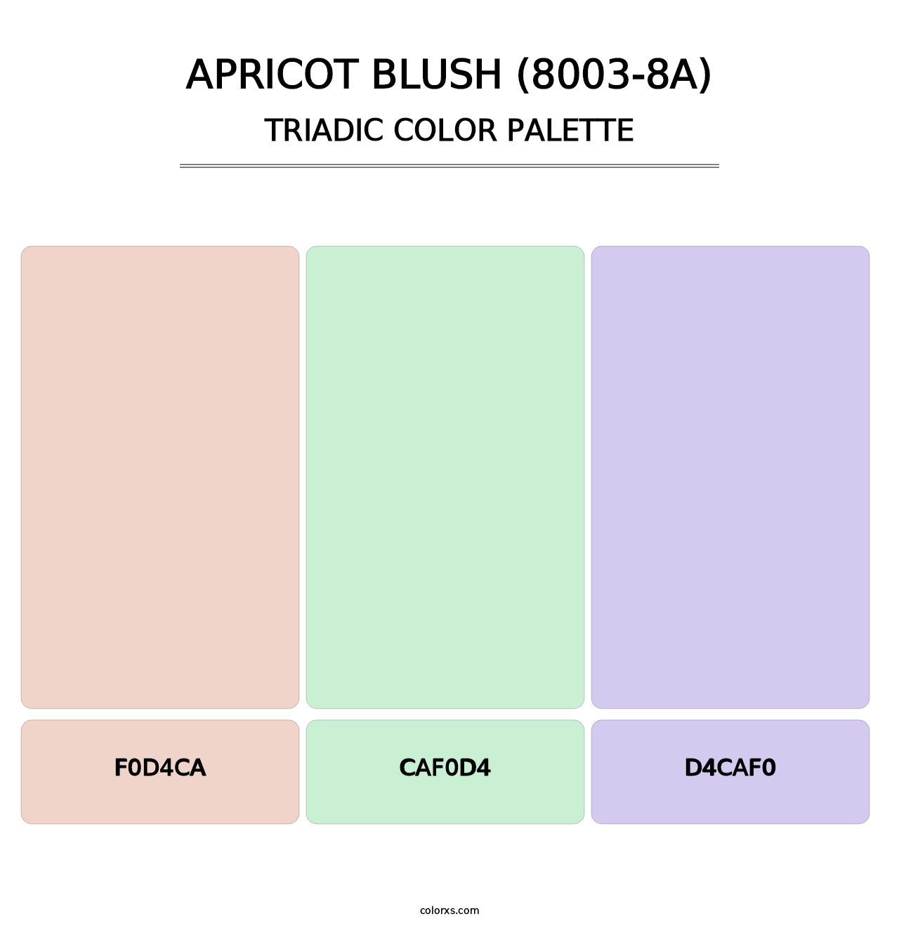Apricot Blush (8003-8A) - Triadic Color Palette