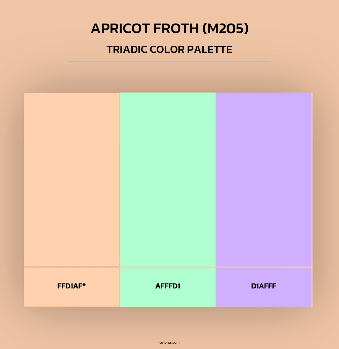 Apricot Froth (M205) - Triadic Color Palette