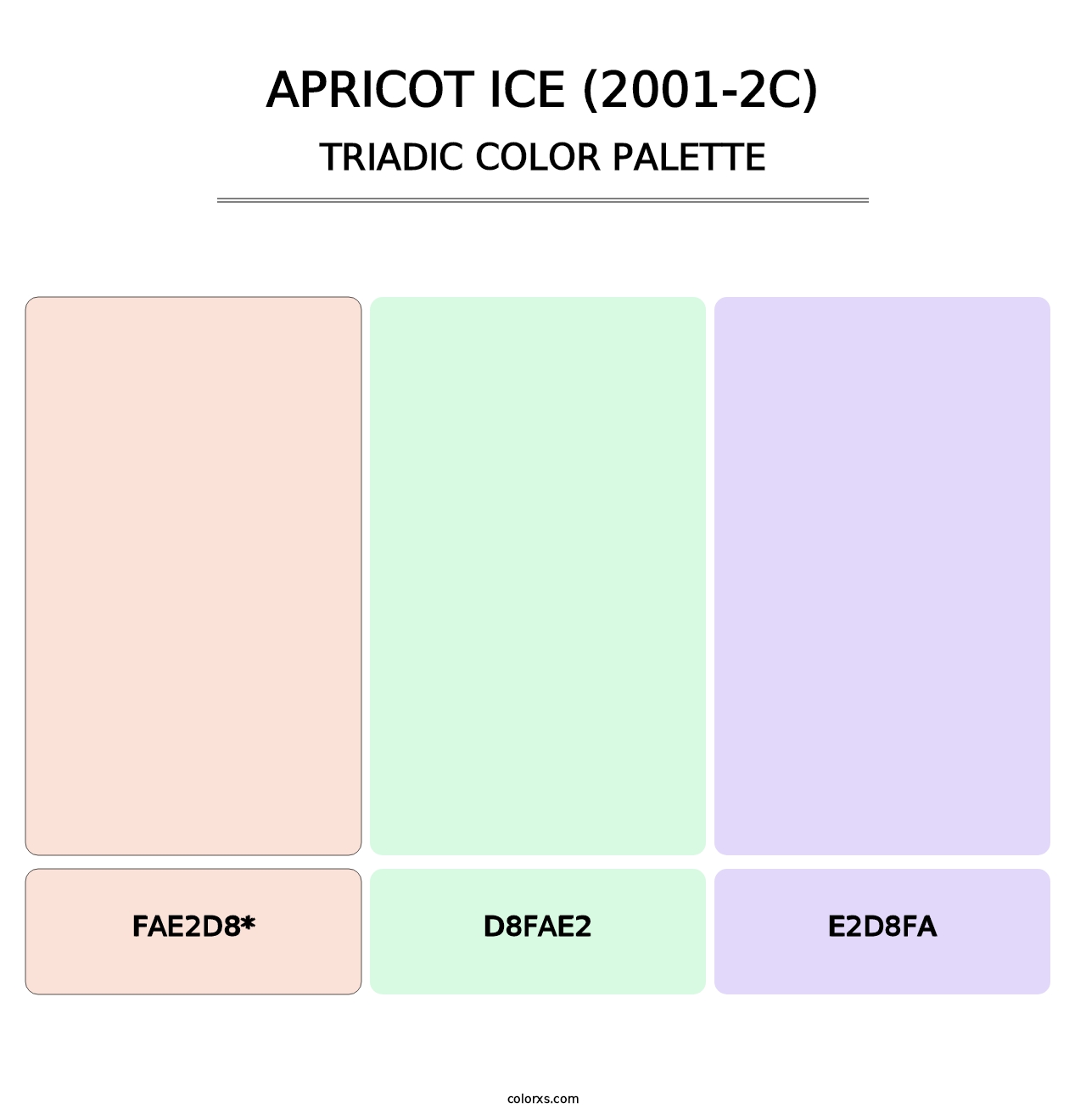 Apricot Ice (2001-2C) - Triadic Color Palette