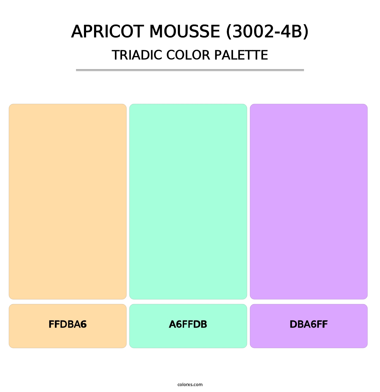 Apricot Mousse (3002-4B) - Triadic Color Palette