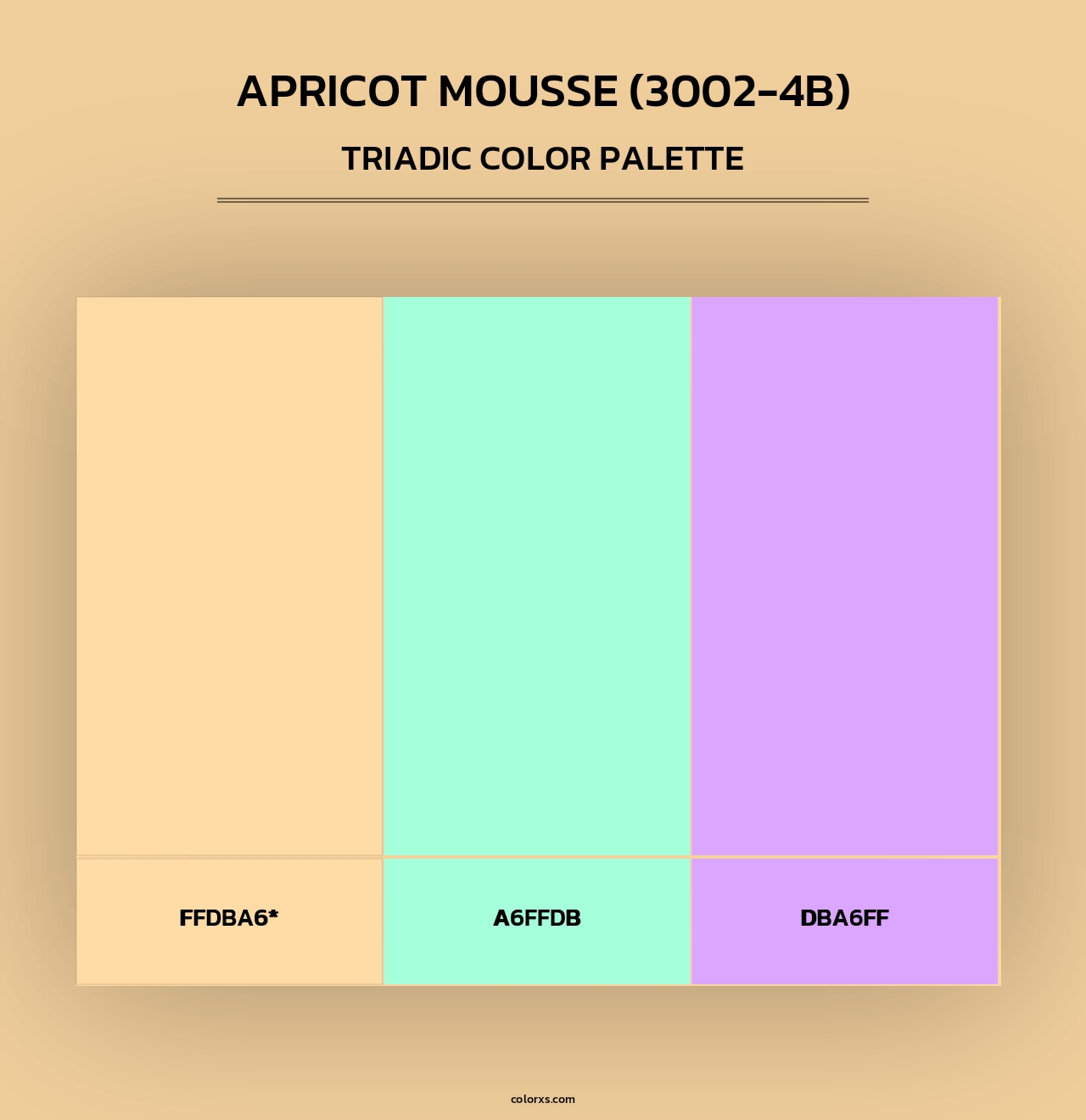 Apricot Mousse (3002-4B) - Triadic Color Palette