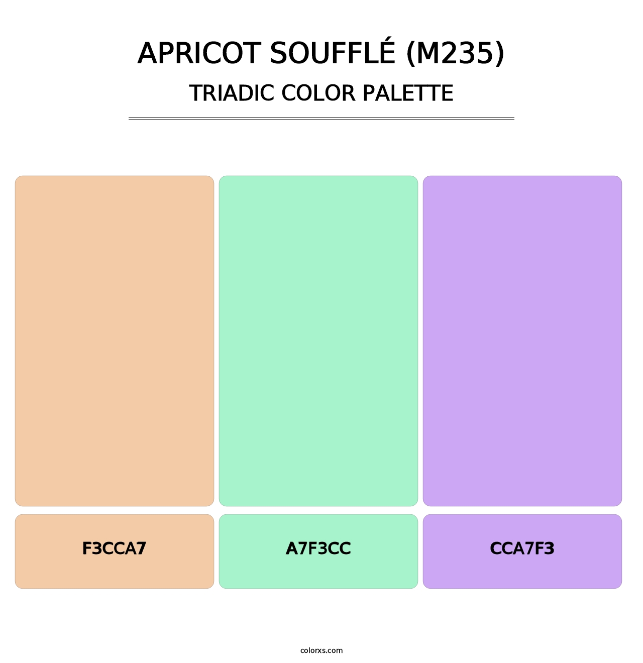 Apricot Soufflé (M235) - Triadic Color Palette