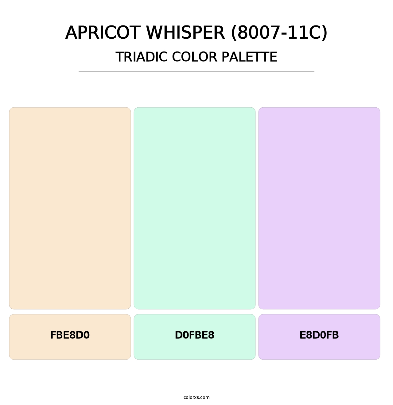 Apricot Whisper (8007-11C) - Triadic Color Palette
