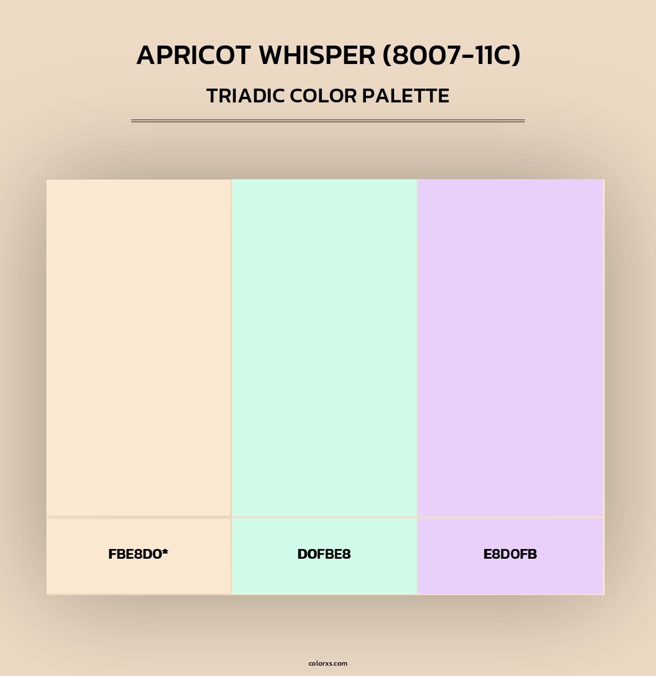 Apricot Whisper (8007-11C) - Triadic Color Palette