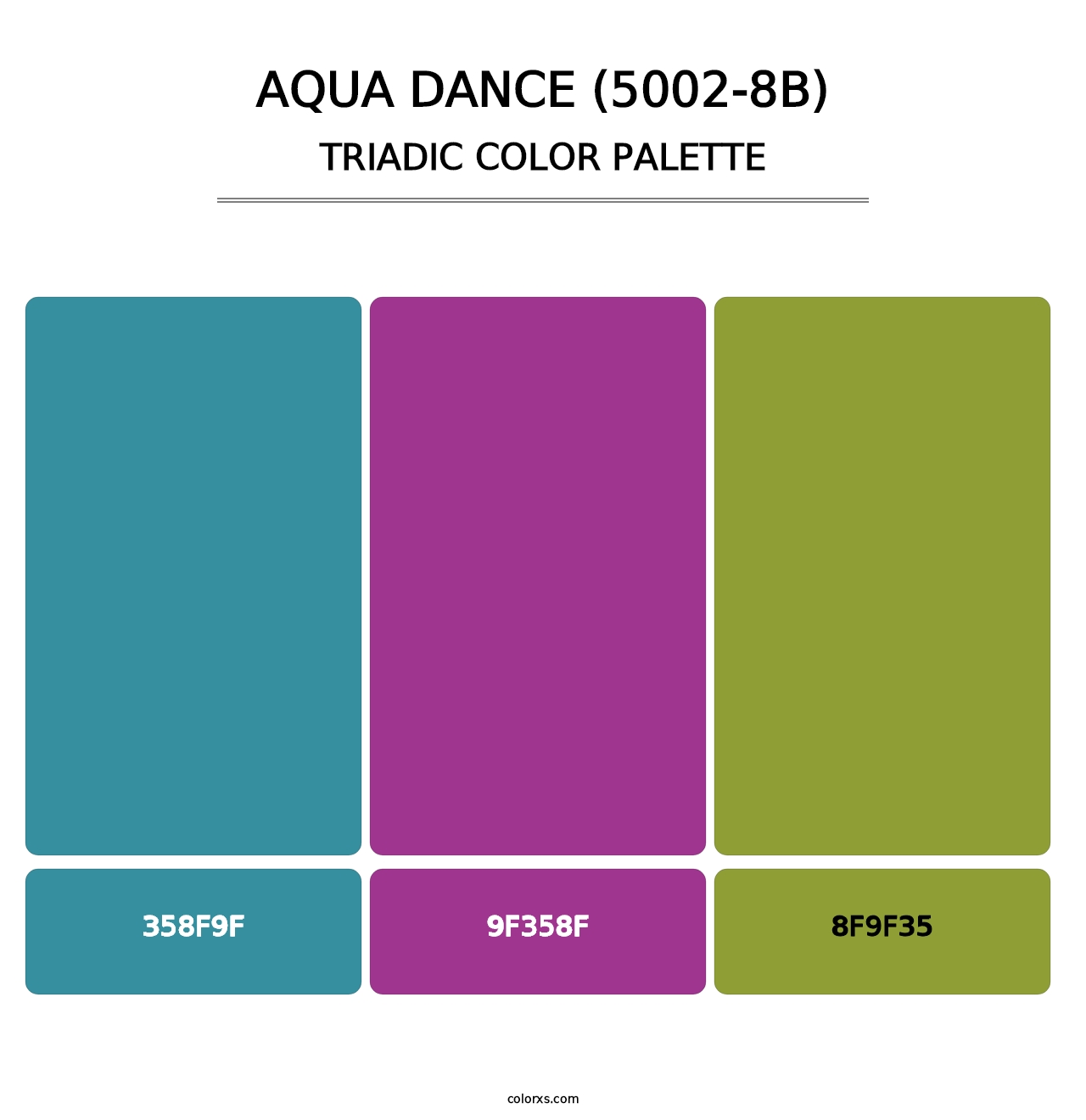 Aqua Dance (5002-8B) - Triadic Color Palette