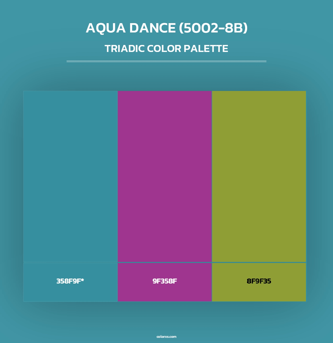Aqua Dance (5002-8B) - Triadic Color Palette